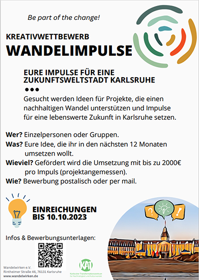 Poster zum Kreativwettbewerb Wandelimpulse.