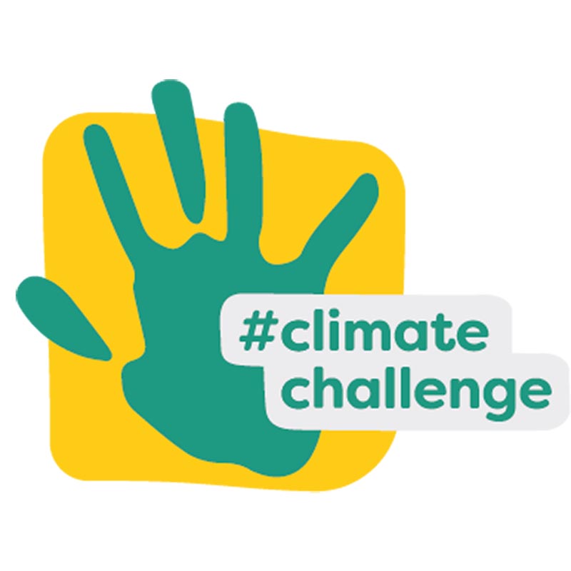 Logo des climatechallenge Handabdruck