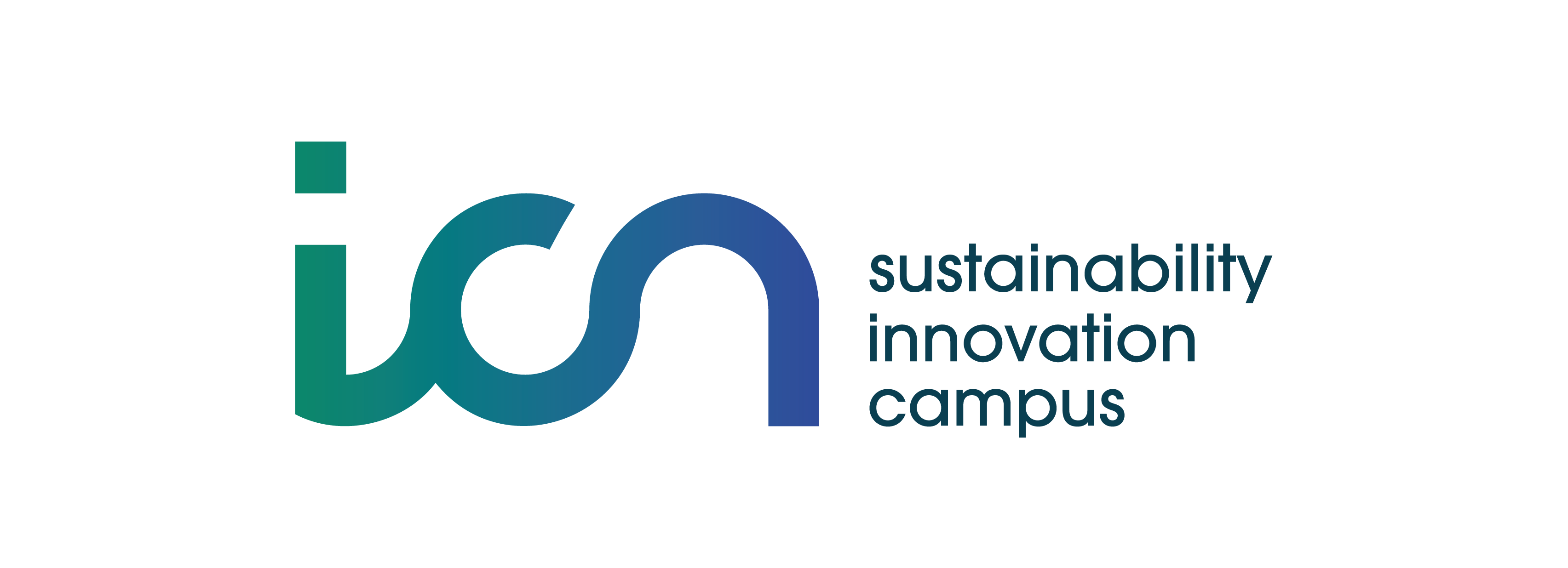 Logo of Sustainability Innovation Campus with initials "sicn" in blue-green gradient and text on the right.