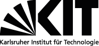 Logo des Karlsruher Instituts für Technologie (KIT) in Schwarz-Weiß.